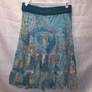 Beautiful Bohemian Paisley Print Skirt